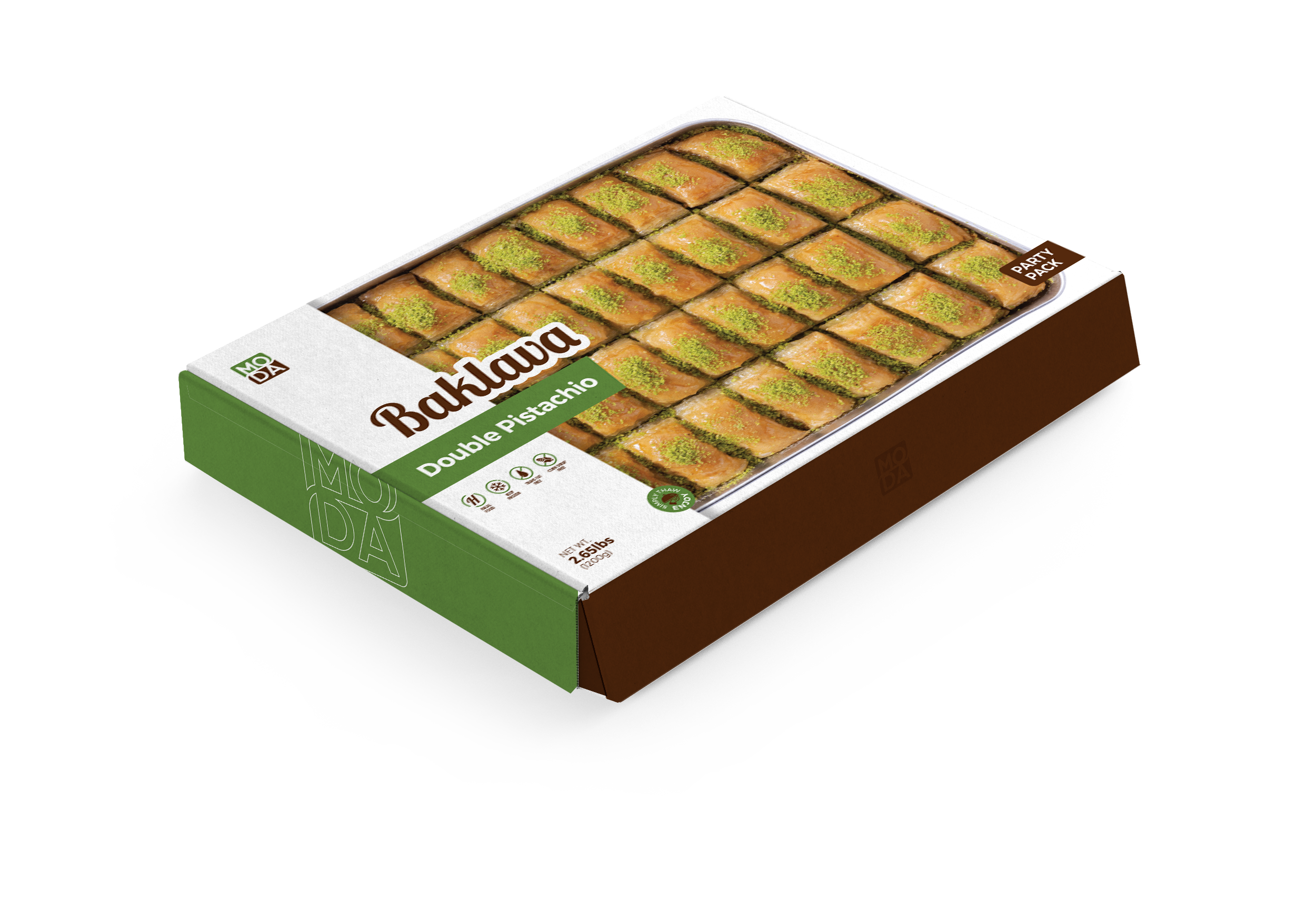 Moda Tahini & Walnut Baklava – Party Pack of 100 Pieces main image 1