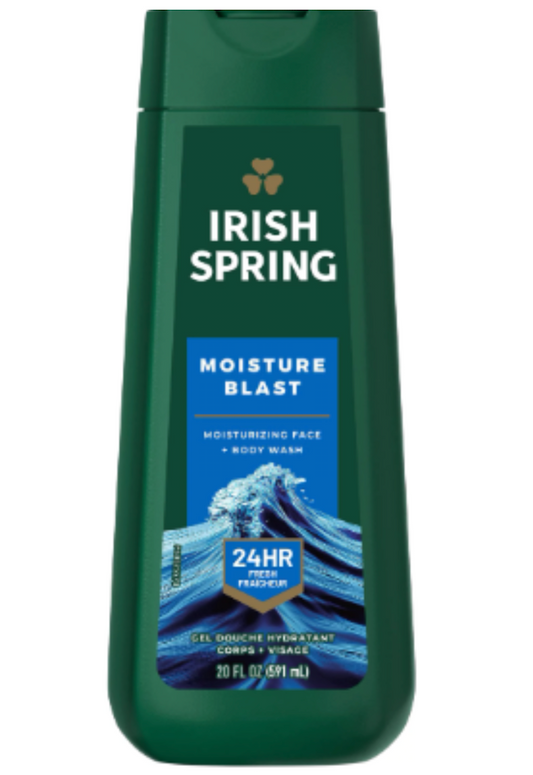 IRISH SPRING BODY WASH || 20 OZ x 4|| MOISTURE BLAST - IRBW07