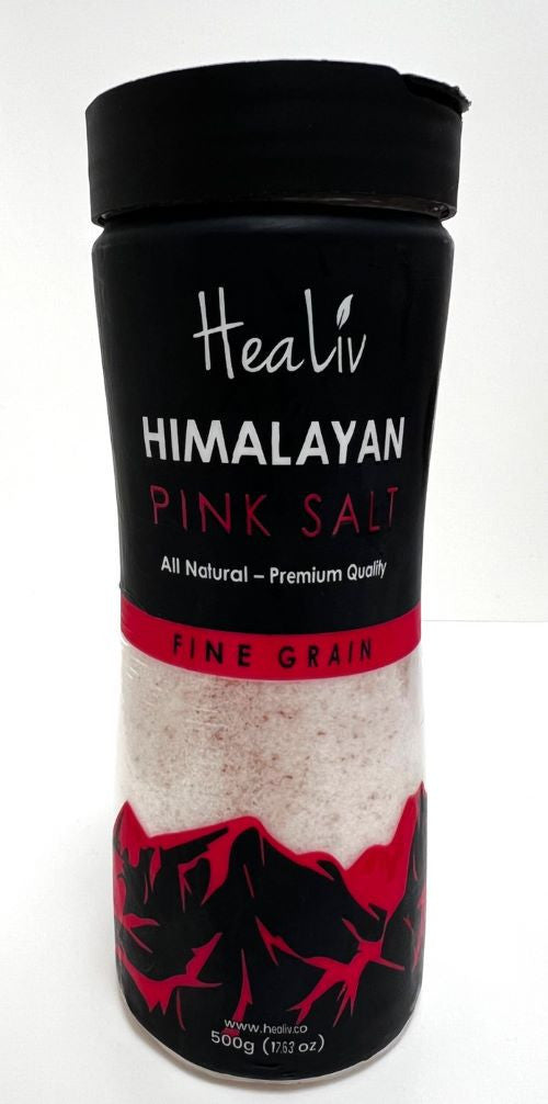 Himalayan Pink Salt Fine Grain Pet Bottle Shaker 500gx20/CS - HIMS500