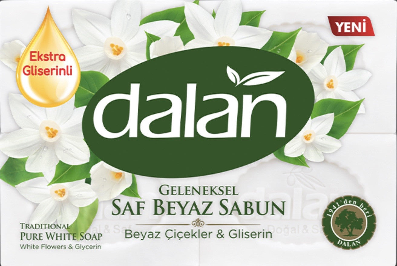 Dalan Bath Soap White|| [(200 g) x4] 10/cs | 4-PACK - DN26050