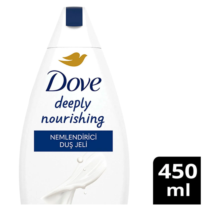 DOVE BODY WASH 15.2 OZ (450 ML) DEEPLY NOURISHING X 12PCS - 450DBWDN