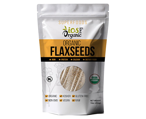 IOS love Organic Flaxseeds 16 oz X 12