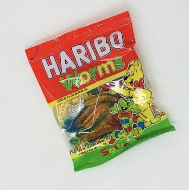 HARIBO WORMS 4.58 oz. (130gr) X 30pc - HR05