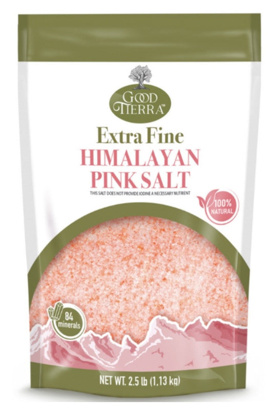 K - Good Tierra || 2.5 lbs (1.13 kg) Himalayan Pink Salt (Extra Fine) || 12/CS || Bag - NG113