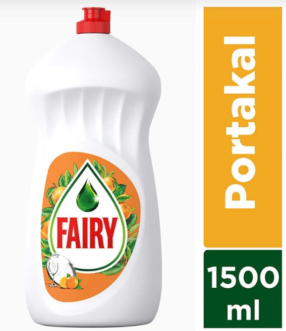 FAIRY DISHWASHING LIQUID DETERGENT ORANGE 50.7FL.OZ. (1500ML)  x 9pcs