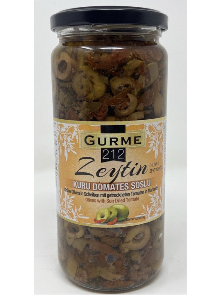 Gurme212 Sun Dried Tomato and Green Olive Mix (Olive Salad) 12X500cc - MM00091