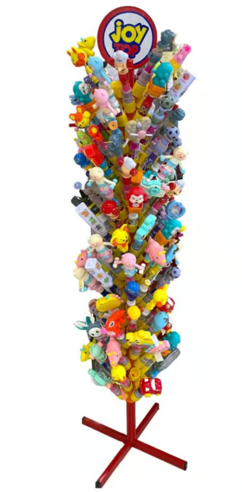 Joytop Fun Tubes Lollipop with Toys Plastic Stand 0.39oz x 135 ct x 1 pcs