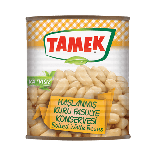 TAMEK Boiled White Beans/Kuru Fasulye Haslanmis 800cc 1cs/12pcs