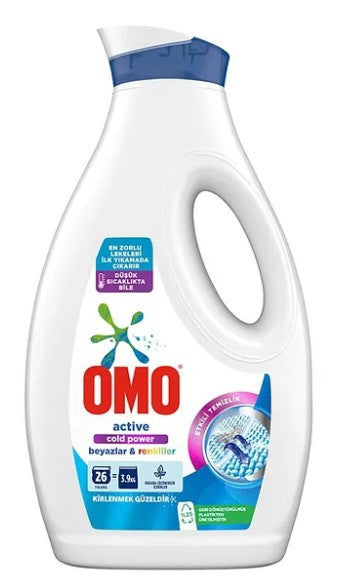 Omo Liquid Laundry Detergent Active Cold Power 58 fl oz x6 pcs