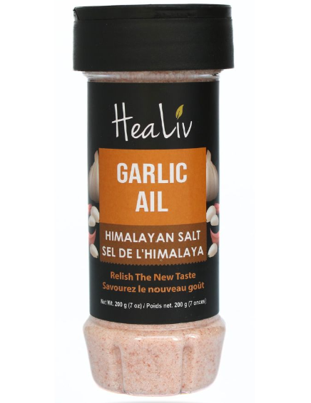 Himalayan Pink Salt Fine Grain Pet Bottle Shaker 200g x 30pcs -| Garlic - HIMS502