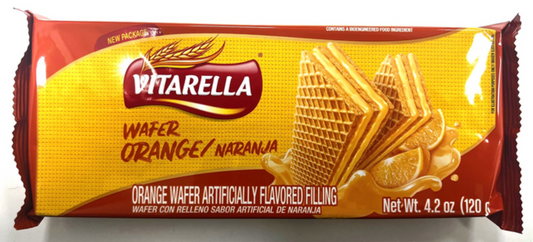 Vitarella Orange Wafers, 4.23 Oz x 24 /CS - VIT04