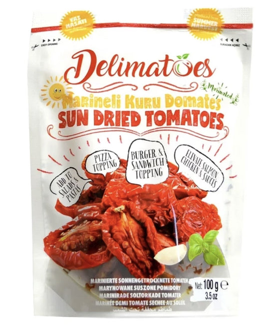 K - DELIMATOES SUN DRIED TOMATOES 3.5OZ VACUUM 10/CS - MM00505