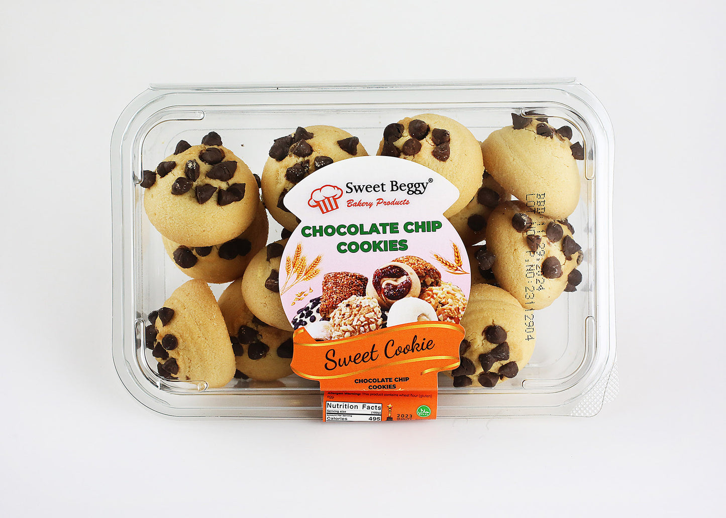 U01 Sweet Beggy Chocolate Chip Cookies 300GR*12pcs