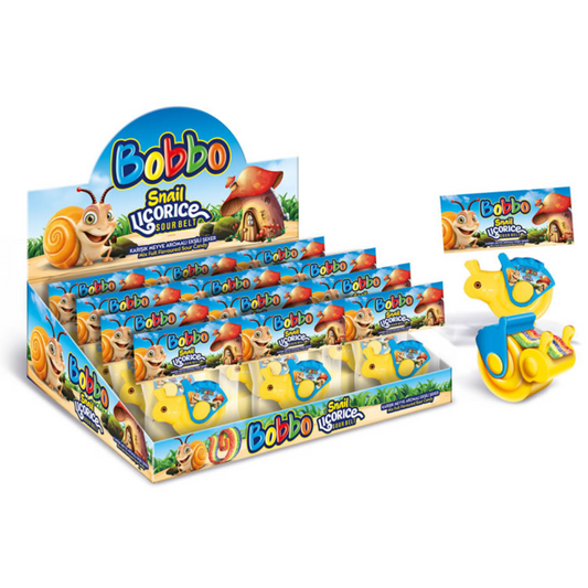 BOBBO Licorice Sour Belt Candy 1cs/12pcs