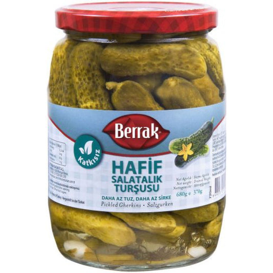 BERRAK Cornichons/Gherkins/Salatalik No1 Diyet Tursusu 720ml 1cs/12pcs