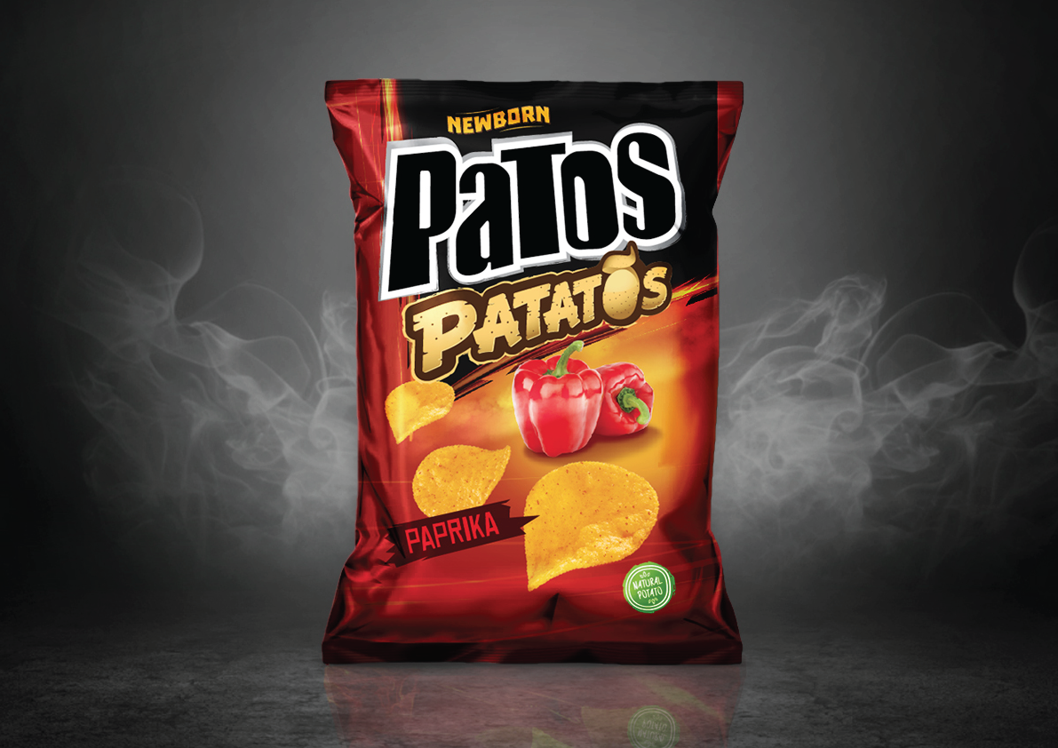 PATOS Paprica Serrated Ketchup Potatoes Chips 100g 1cs/21pcs