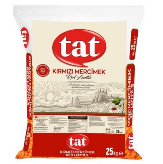 TAT RED SPLIT LENTILS (YAPRAK MERCIMEK) 55LB - DAR03