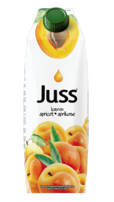 JUSS APRICOT FRUIT JUICE 33.8 OZ (1000ML) X 12PCS (TETRA PACK) - JUS24