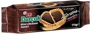 ETI Burcak Bitter Chocolate Biscuit 114g 1cs/12pcs
