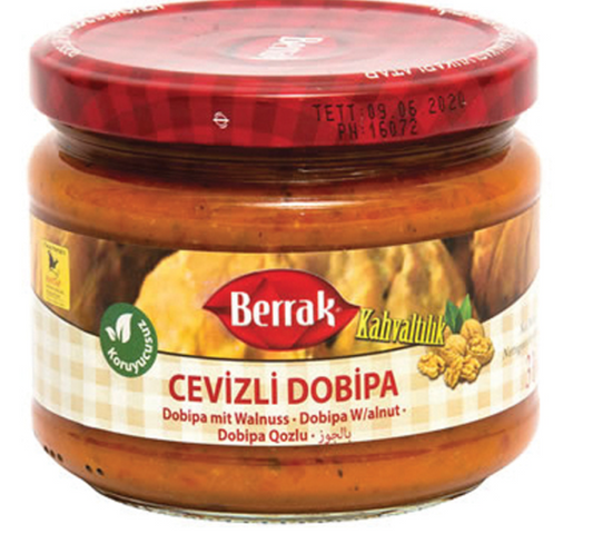 BERRAK Dobipa Sauce W/walnut (Ajvar) 300ml Glass-1cs/12pcs