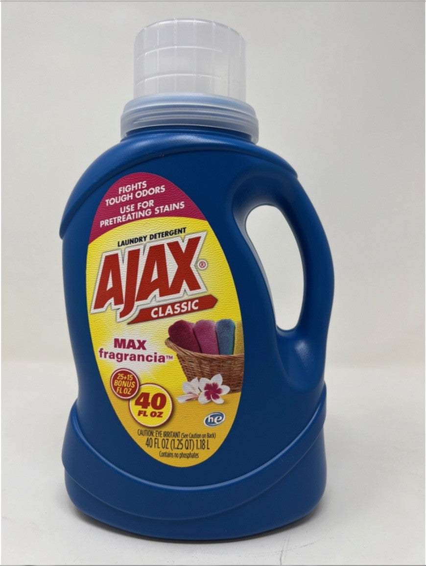 AJAX LIQUID LAUNDRY DETERGENT | 40 OZ x 9 | CLASSIC ORIGINAL - AJ08