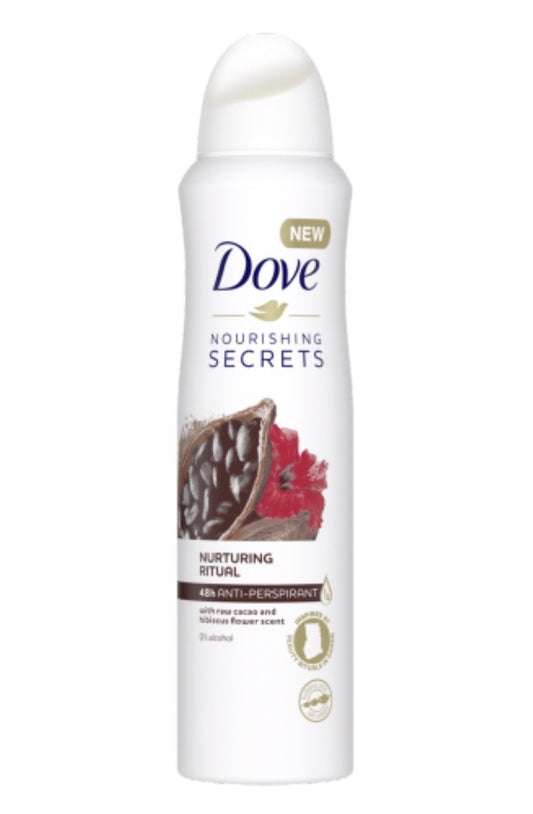 Dove Body Spray 12x150ml || RAW CACAO & HIBISCUS FLOWER - OVD36