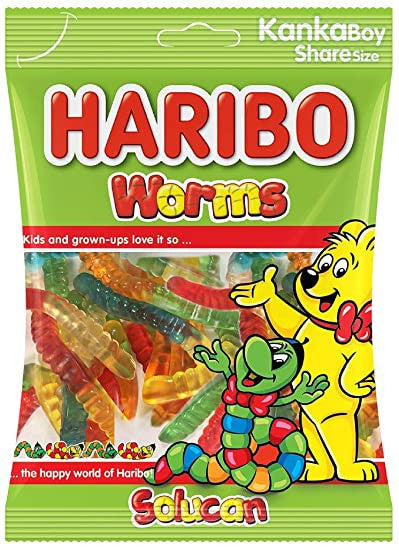 HARIBO Gummy Worms 80g  1cs/24pcs
