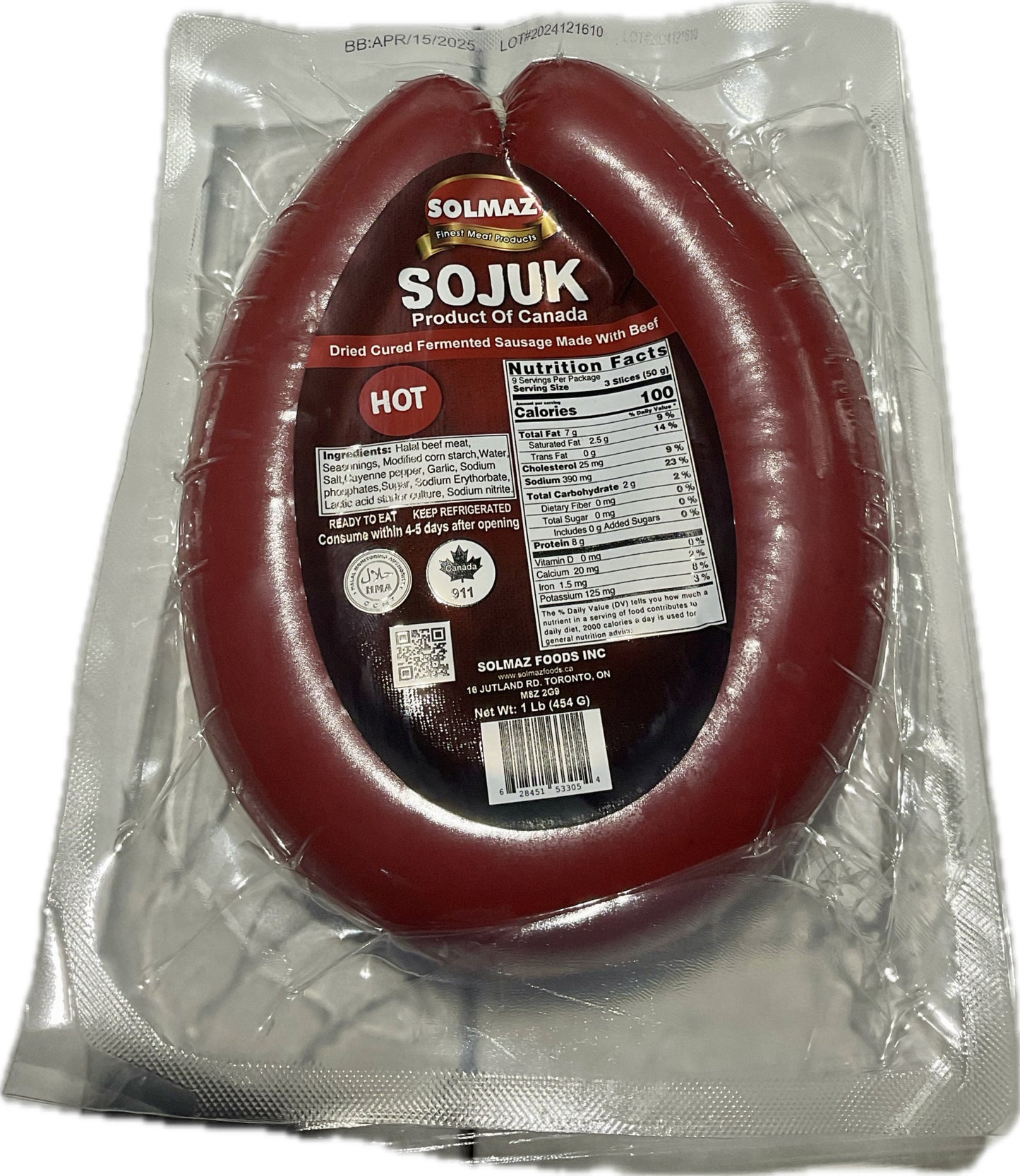 Solmaz Sojuk Hot 8 PCS x1 Lb - U12009