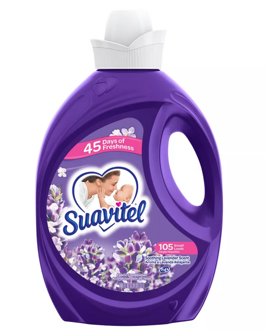Suavitel Liquid Fabric Softener and Conditioner - Soothing Lavender - 105 fl oz X 4PCS - SUV03