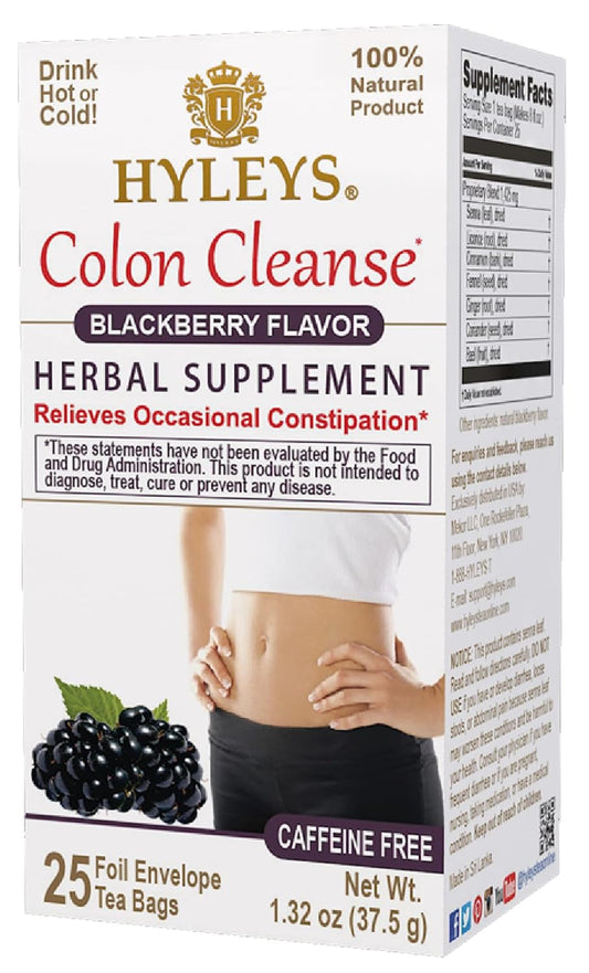 K - HYLEYS COLON CLEANSE BLACKBERRY 1.32oz X 25pc X 12/CS - HY07