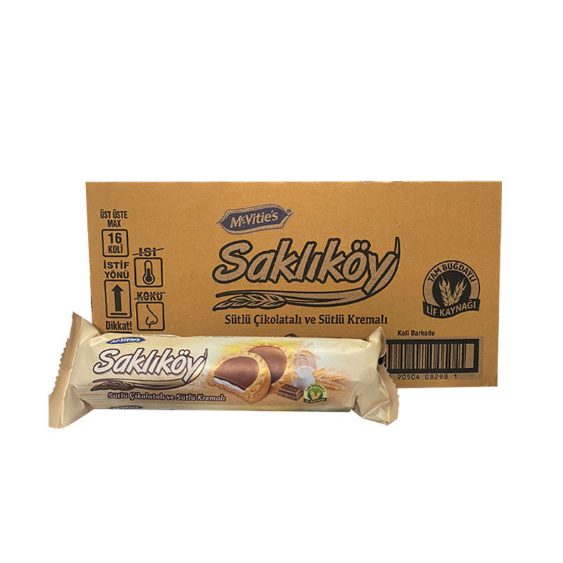 Ulker Sakl∆í¬±koy Milk Chocolate Cream Biscuits 3.53 oz (100‚Äö√Ñ√òg) x 18 pcs