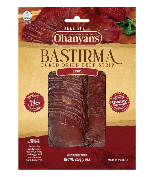Ohanyan's Beef Lean Bastirma Slice15Lb 1cs/30pcs