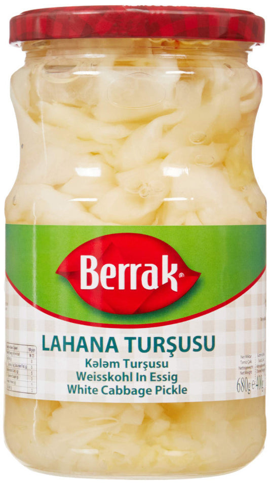 BERRAK Cabbage Pickles 720 ml Glass / Lahana Tursusu - 1cs/12pcs