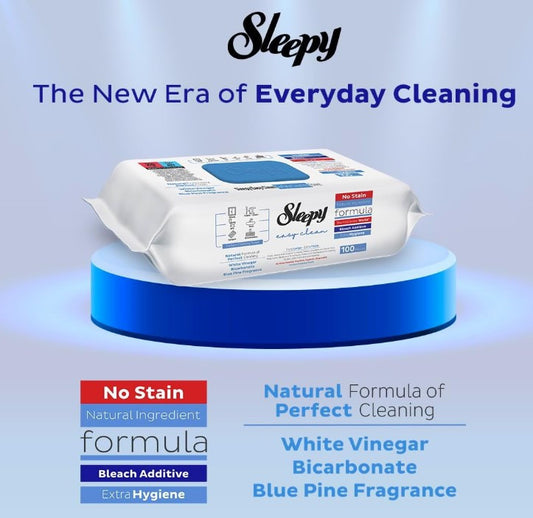 Sleepy Easy Clean Bleech Additive Wet Wipes-100 X 6pcs - SLEP05