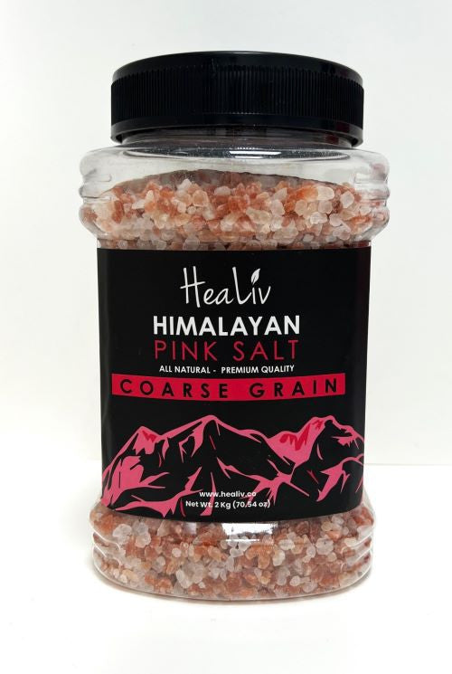 Himalayan Pink Salt Fine Coarse Plastic Jar 2KGx4/CS - HIMS2001