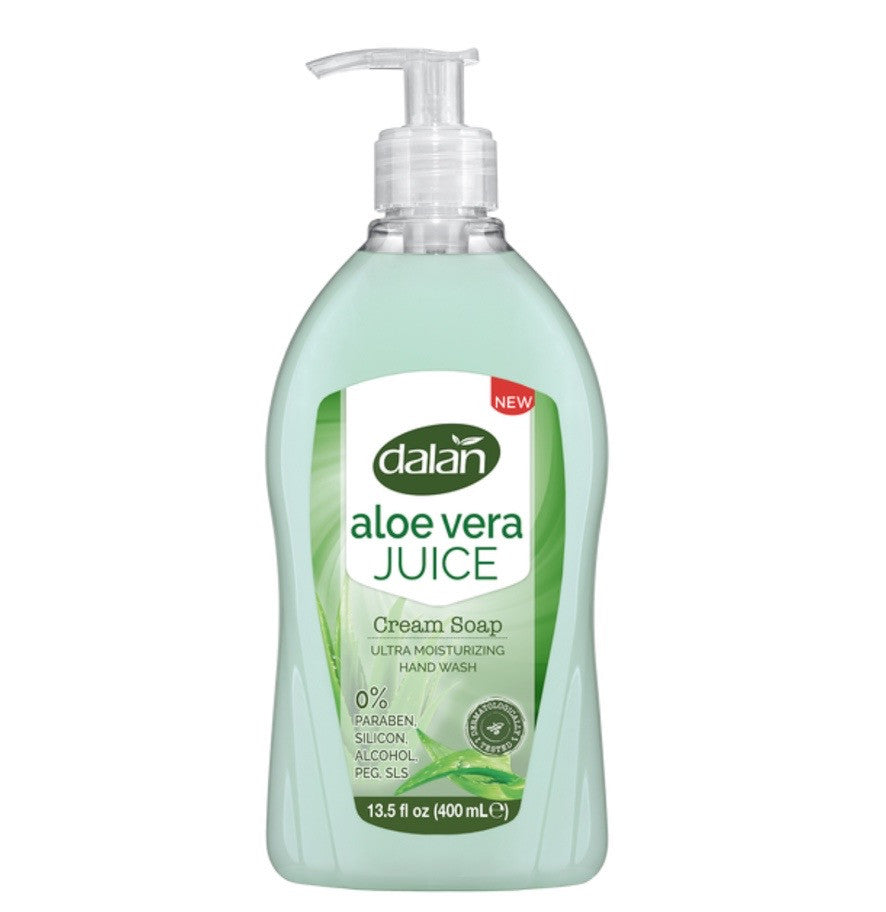 Dalan Aloe Vera Liquid Hand Soap Cream Pump Bottle 13.5 Fl Oz X 24 - 33273102