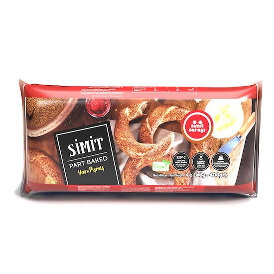 Simit Sarayi Turkish Bagel Half Cooked 4Pcs (400 Gr) X 14