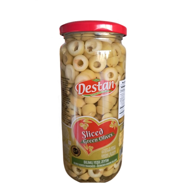 Destan Sliced Green Olives (Dilim Yesil Zeytin) 240 Gr X 6