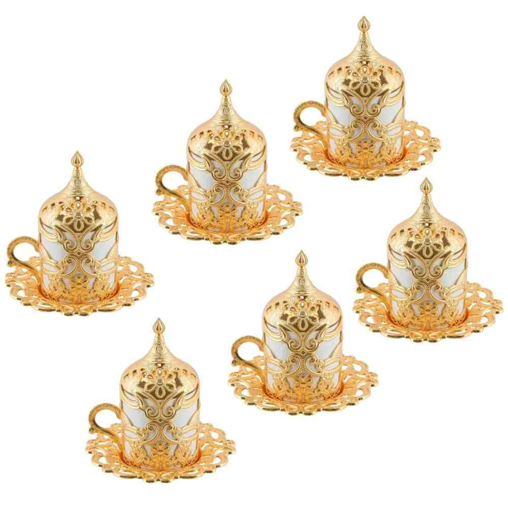 Sn Motif Coffee Cup Set For 6 People Gold 118 Ml (4 Oz) X 5 - 35199237