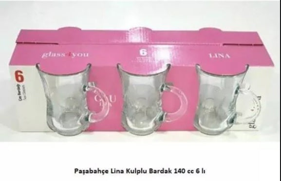 Pasabahce Lina Tea Glasses/Cay Bardagi 8X6