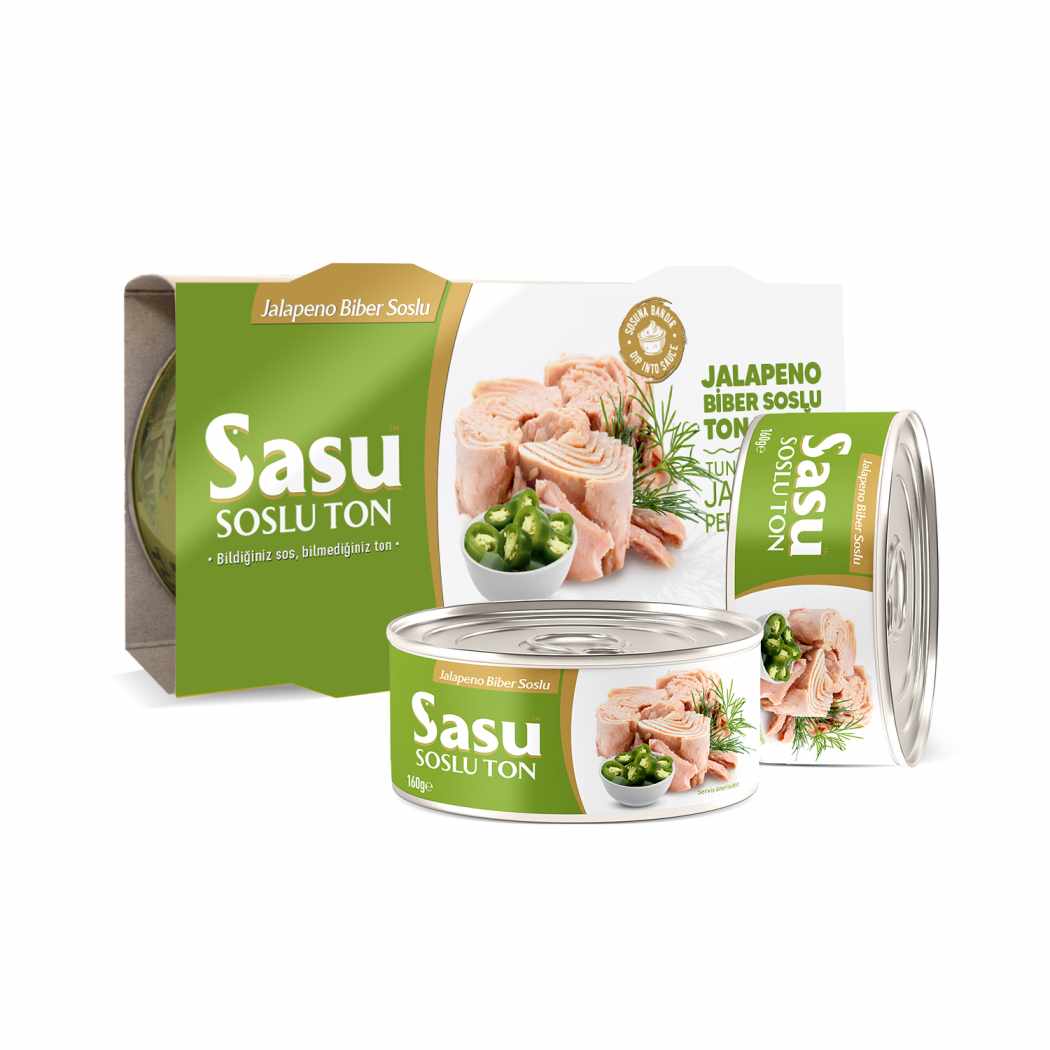 Sasu Canned Tuna With Jalapeno Combo Pack 160Gr X 2 X 12