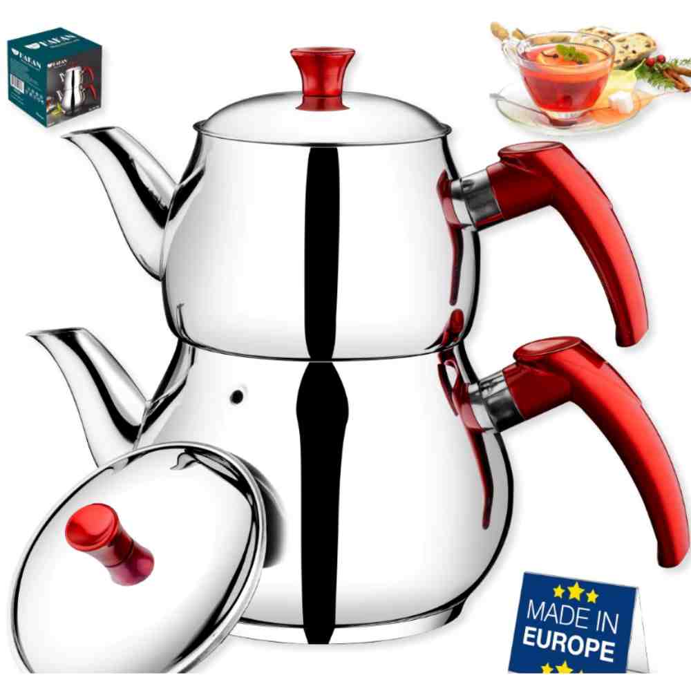 Hakan Teapot Set Bondy Maxi 1.2 Lt + 2.0 Lt (40 Oz + 67 Oz) X 8 - 35199241