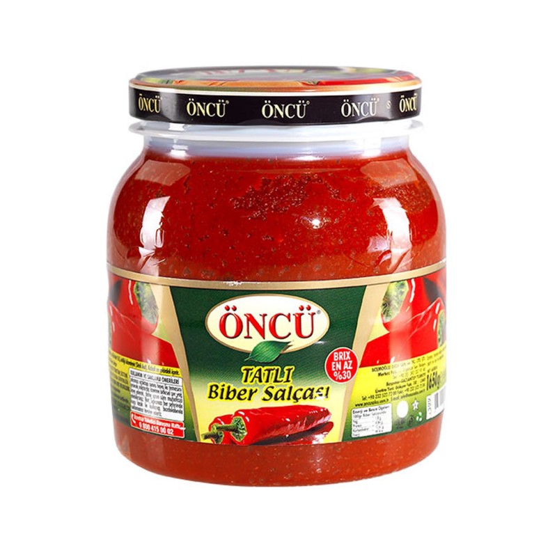 Oncu Mild Pepper Paste (Tatli Biber Salcasi) 1650 Gr X 6
