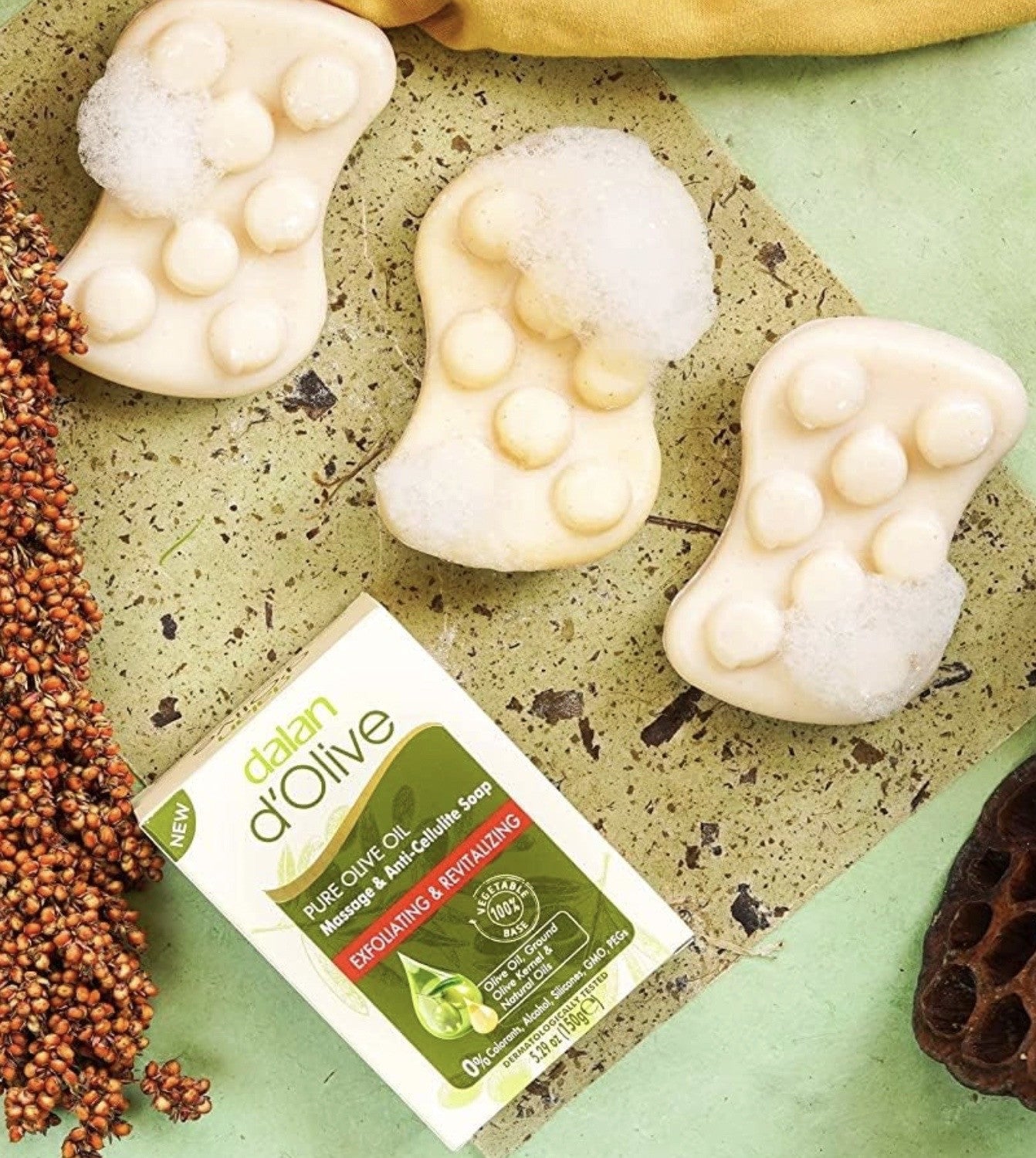 D'Olive Massage & Cellulite Soap (5.3 Oz) 150G X 24 - 33272106