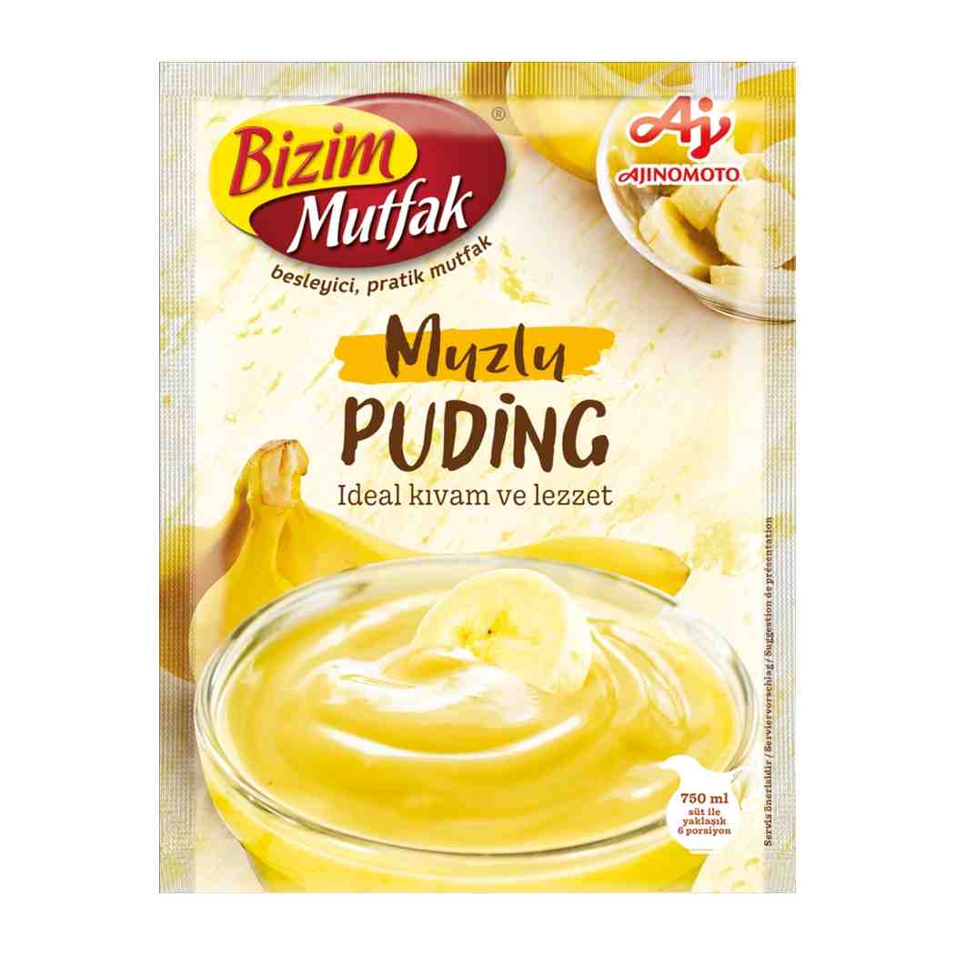 Bizim Mutfak Pudding Banana (Muzlu) 120Gr X 24