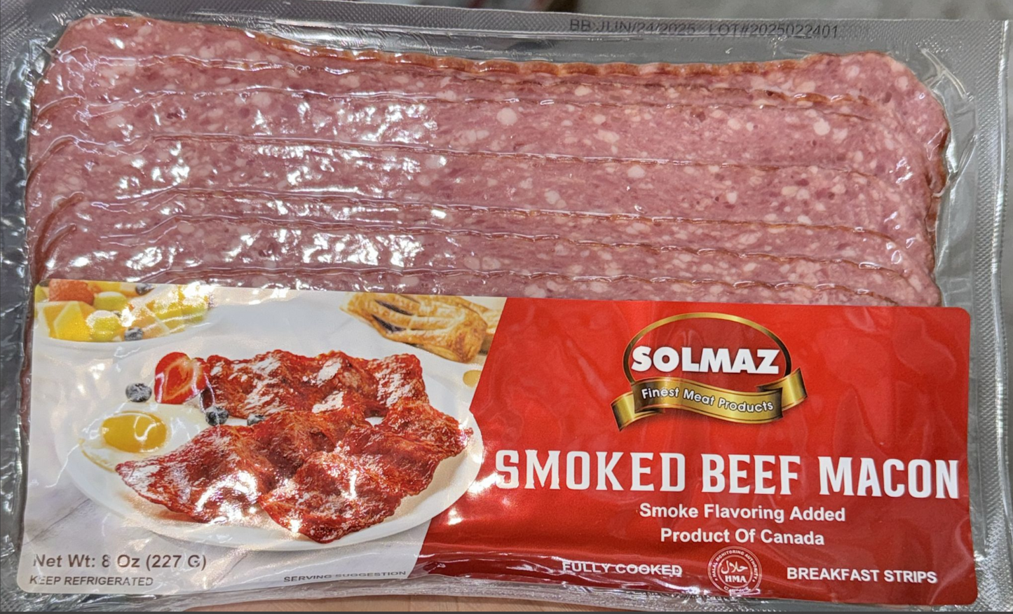 Solmaz Sliced Smoked Beef Macon 8 Oz X 10 - 11283108