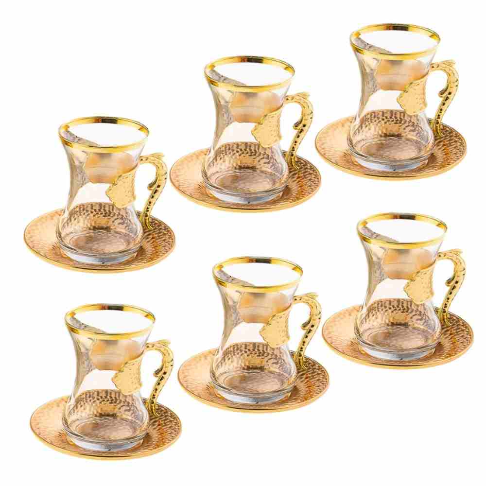 Sn Copper Zinc Tea Cup Set For 6 People Damla Gold X 7 - 35199240