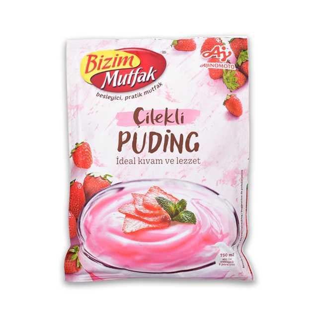 Bizim Mutfak Pudding Strawberry (Cilekli) 120Gr X 24
