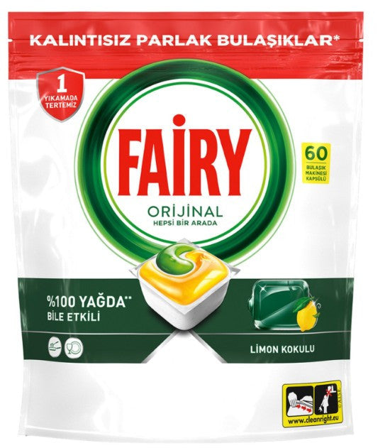 Fairy Original Dishwasher Tablets 60 Capsules X 4 - 33276103