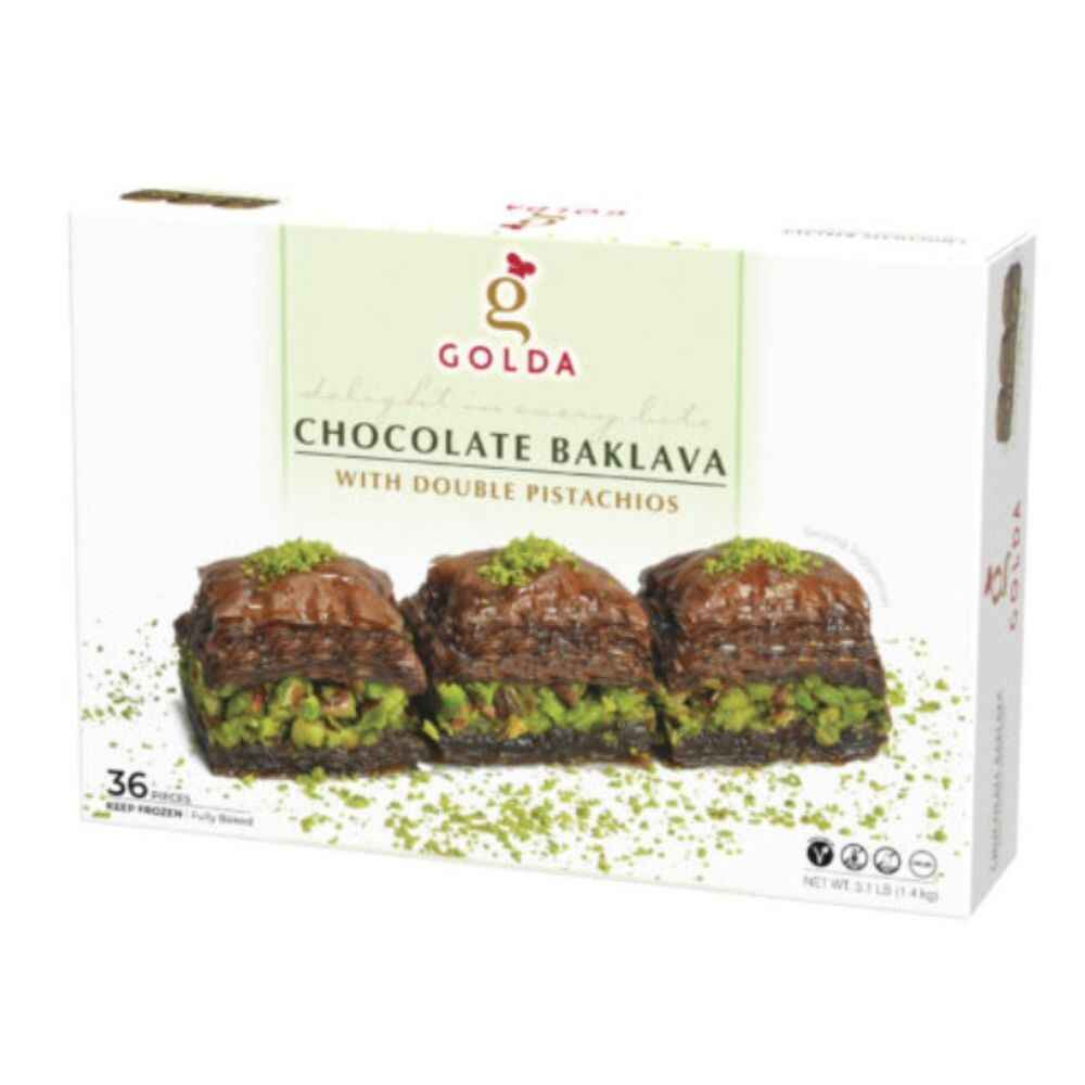 Golda Chocolate Baklava With Pistachios 3.1Lb X 6 - 14208103